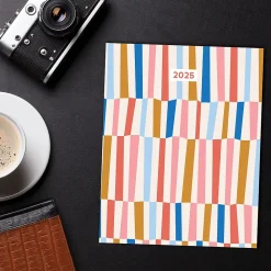 2025 Planners|Willow Creek 2025 Modern Stripe 5" x 9.5" Monthly Planner, Multicolored (48597)