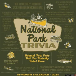2025 Calendars|Willow Creek 2025 National Park Trivia 12" x 12" Monthly Wall Calendar (47224)