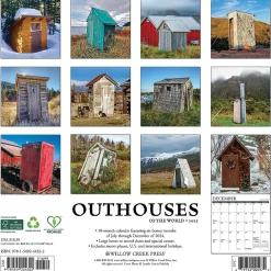 2025 Calendars|Willow Creek 2025 Outhouses 12" x 12" Monthly Wall Calendar (44322)