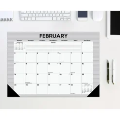 2025 Calendars|Willow Creek 2025 Pinstripe 17" x 12" Monthly Desk Pad Calendar (48269)