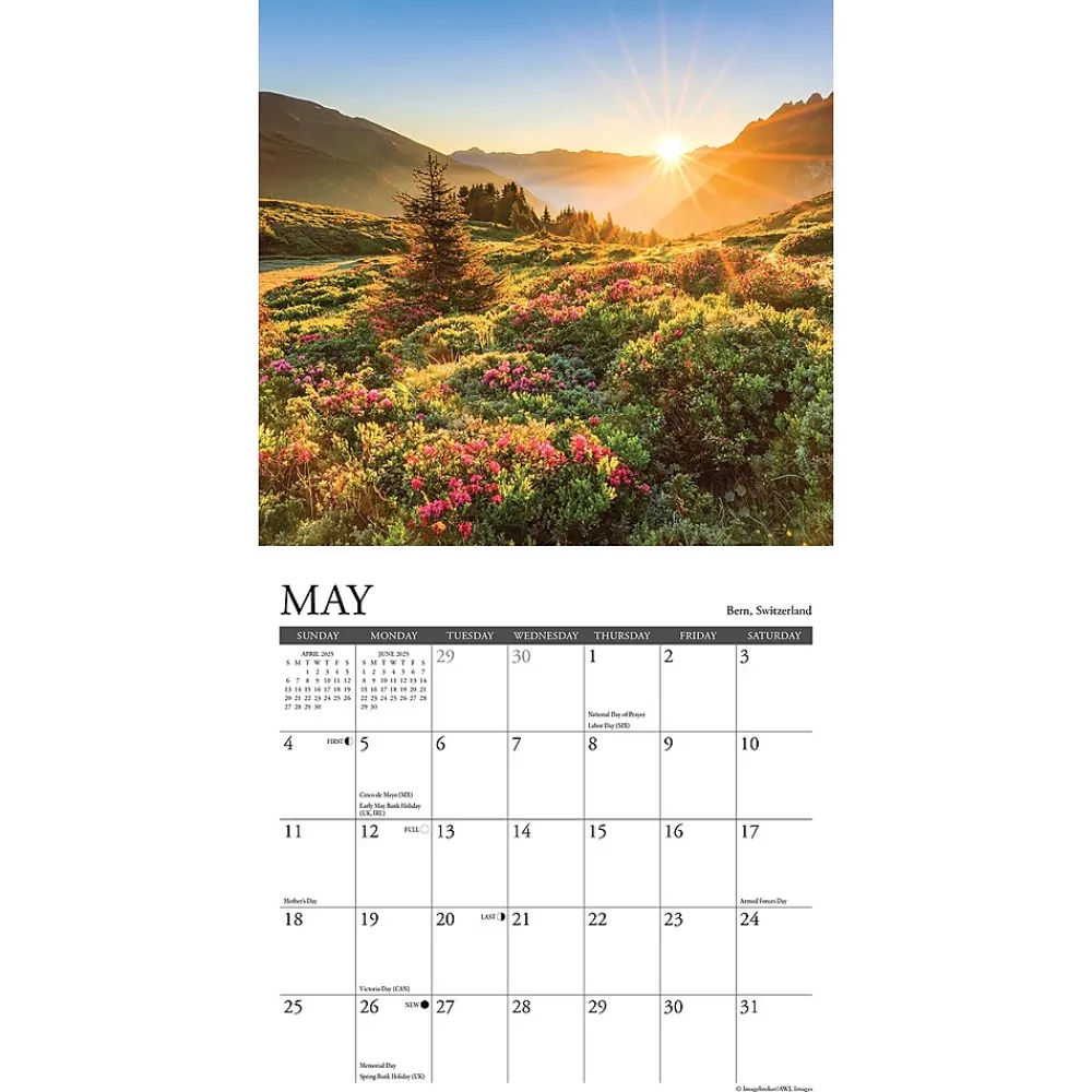 2025 Calendars|Willow Creek 2025 Sunsets 2025 7" x 7" Yearly Wall Calendar (47286)