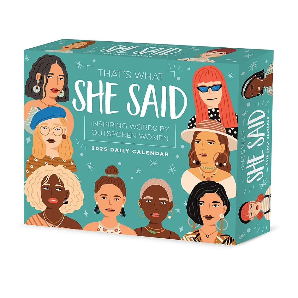 2025 Calendars|Willow Creek 2025 That's What She Said, Inspiring Women Quotes 6" x 5.5" Day-to-Day Calendar (41031)