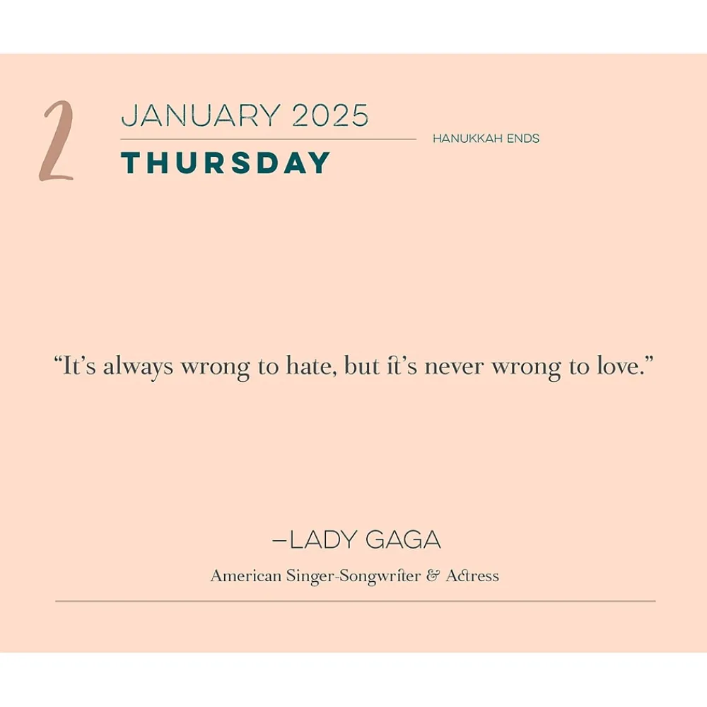 2025 Calendars|Willow Creek 2025 That's What She Said, Inspiring Women Quotes 6" x 5.5" Day-to-Day Calendar (41031)