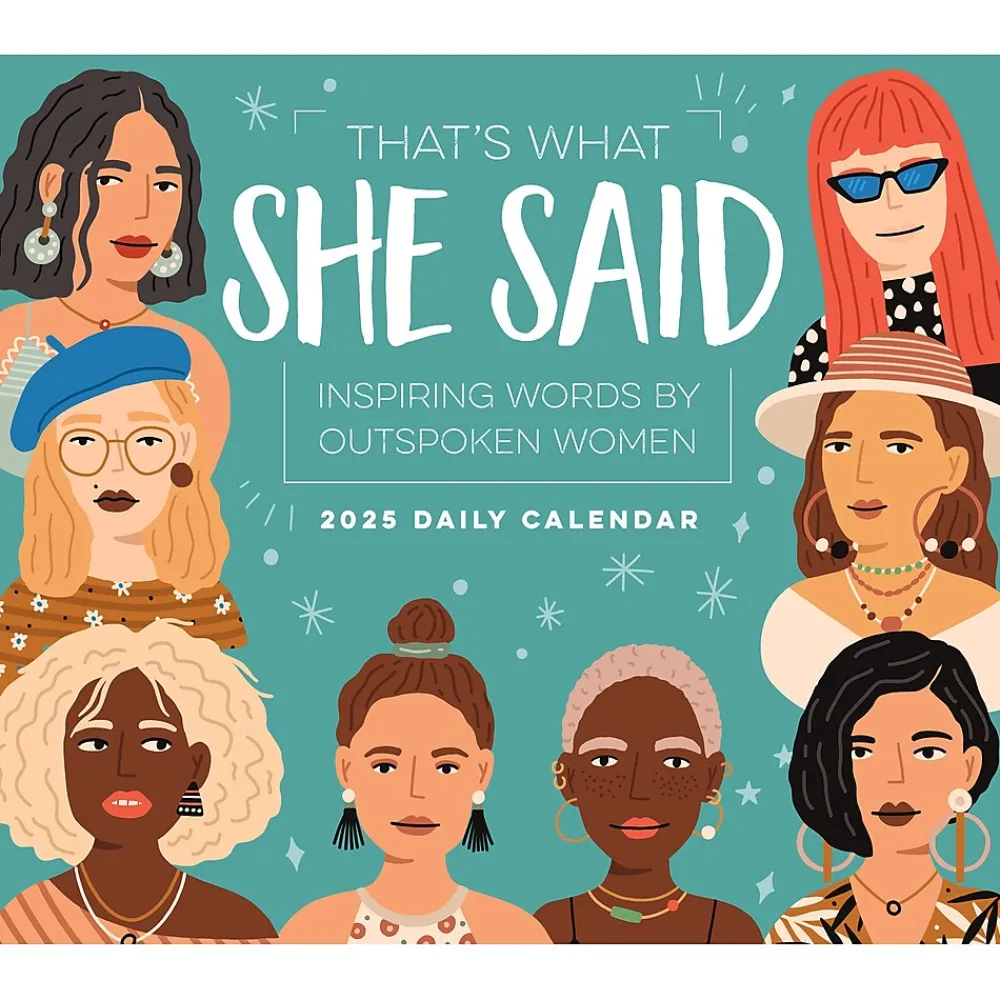 2025 Calendars|Willow Creek 2025 That's What She Said, Inspiring Women Quotes 6" x 5.5" Day-to-Day Calendar (41031)