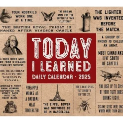 2025 Calendars|Willow Creek 2025 Today I Learned - Facts and Daily Trivia 6