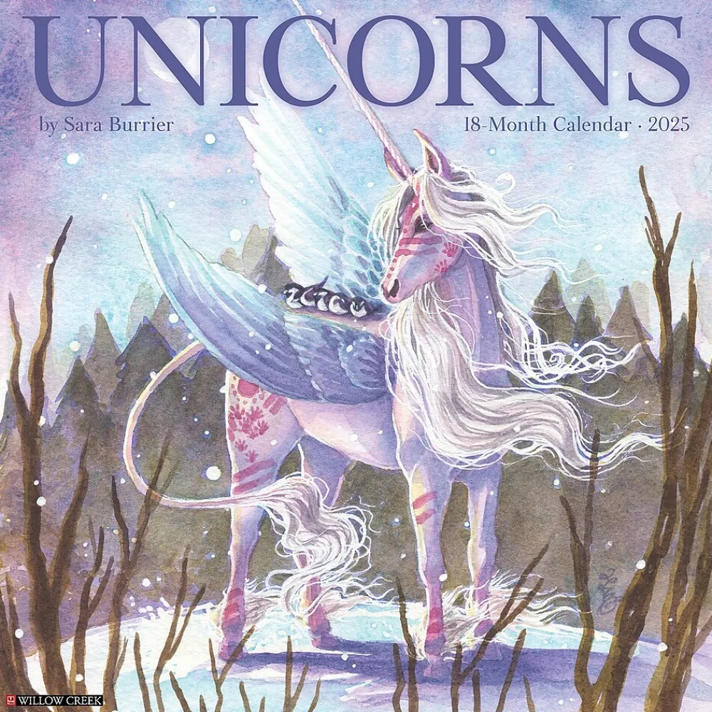 2025 Calendars|Willow Creek 2025 Unicorns 12" x 12" Monthly Wall Calendar (45220)