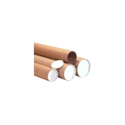 Outlet Unbranded 4" x 72" - Kraft Heavy-Duty Mailing Tube with Caps, 12/Case