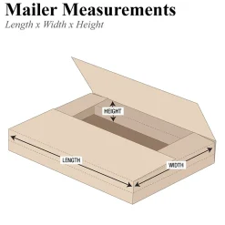 Sale Partners Brand 12" x 10 1/2" x 2" Easy-Fold Mailers, 50/Bundle (M12102BFK)