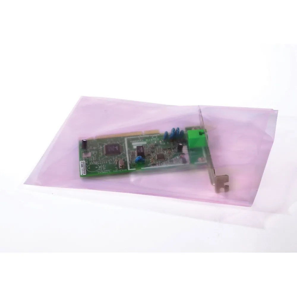 New SI Products 3" x 5" Antistatic Layflat Poly Bags, 2 Mil, Pink, 1000/Carton (12005)