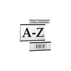 Labels|Unbranded 2" x 3" "C" Channel Card Holder, White/Black, 25/Carton (LH193)