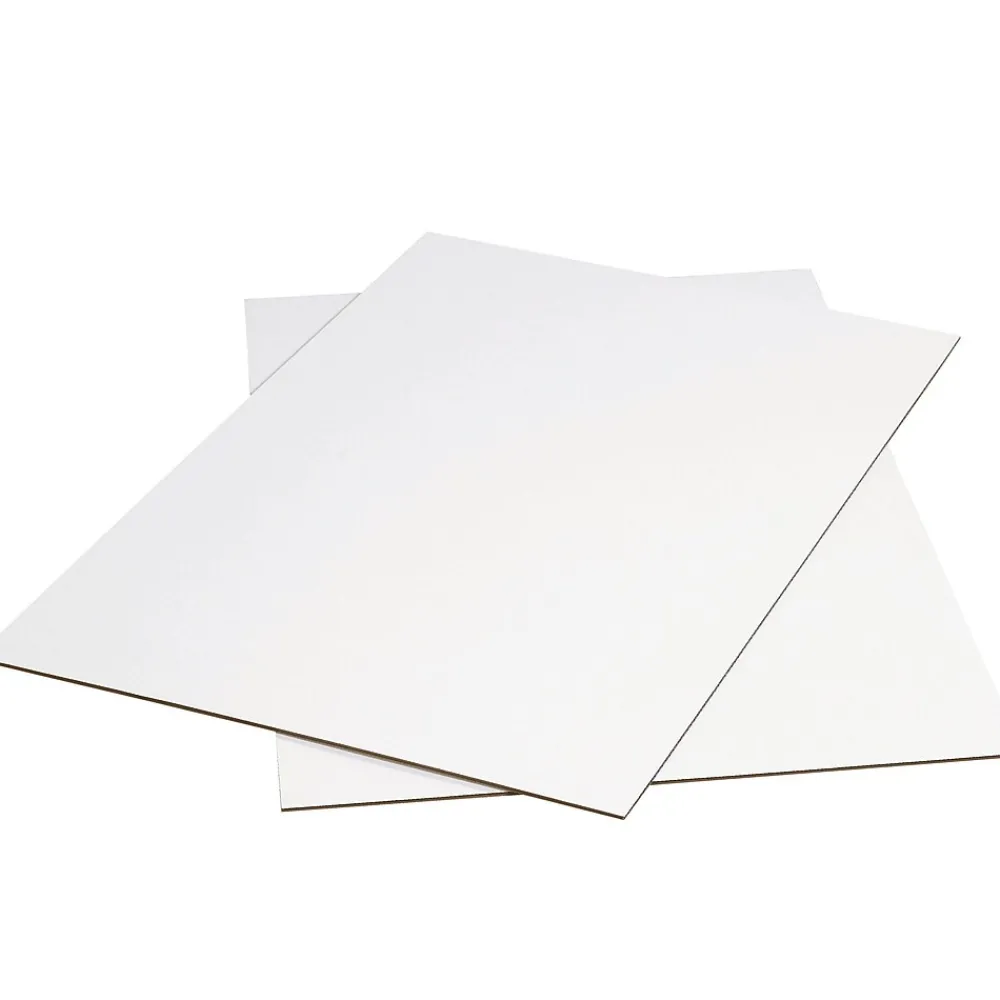 Best Partners Brand 40" x 40" Corrugated Pad, Single Wall, White, 5/Bundle (SP4040W)