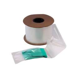 New SI Products 2" x 3" Layflat Poly Bags, Bags on a Roll, 2 Mil, Clear, 4000/Roll (2595)