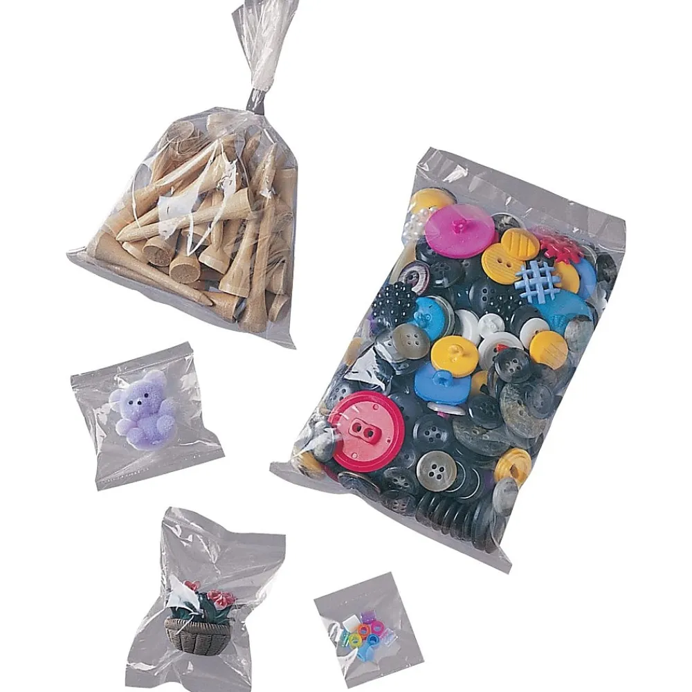 New SI Products 3" x 8" Layflat Poly Bags, Bags on a Roll, 2 Mil, Clear, 1250/Roll (2619)