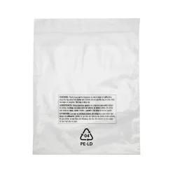Online Laddawn 8" x 10" Lip & Tape Reclosable Suffocation Warning Poly Bags, 1.5 Mil, Clear, 1000/Carton (16210)