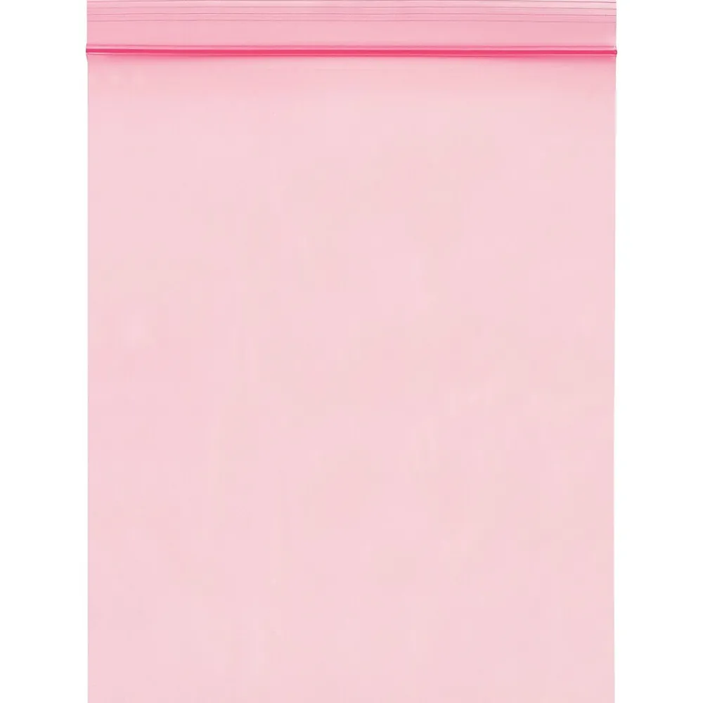 New Partners Brand 3" x 5" Reclosable Poly Bags, 2 Mil, Pink, 1000/Carton (PBAS705)