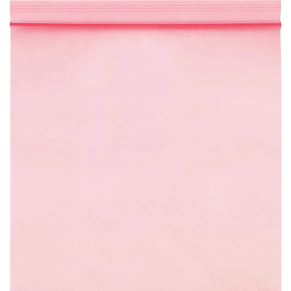 New Partners Brand 12" x 24" Reclosable Poly Bags, 4 Mil, Pink, 250/Carton (PBAS2185)