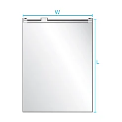 Online SI Products 10" x 13" Reclosable Poly Bags, 3 Mil, Clear, 250/Carton (4077)