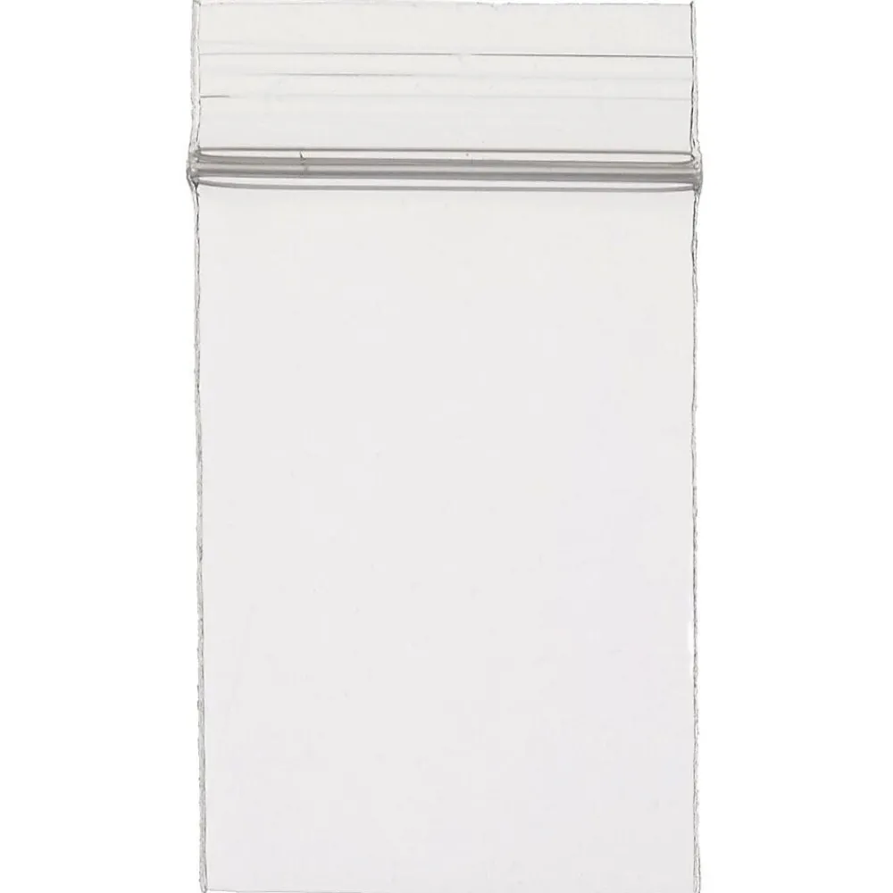 Clearance SI Products 4" x 4" Reclosable Poly Bags, 2 Mil, Clear, 1000/Carton (3560A)
