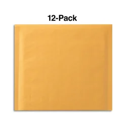 Outlet Staples 8" x 7" Self-Sealing Bubble Mailer, CD/DVD, 12/Pack (51577)