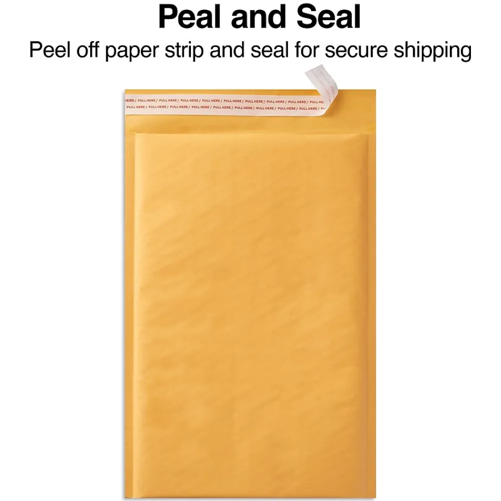 Hot Staples 11.25" x 15" Self-Sealing Bubble Mailer, #5, 12/Pack (51589-CC)