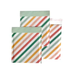 Sale Happy Mail 8.5" x 11" Self-Sealing Padded Bubble Mailer, Multicolor, 3/Pack (246456)