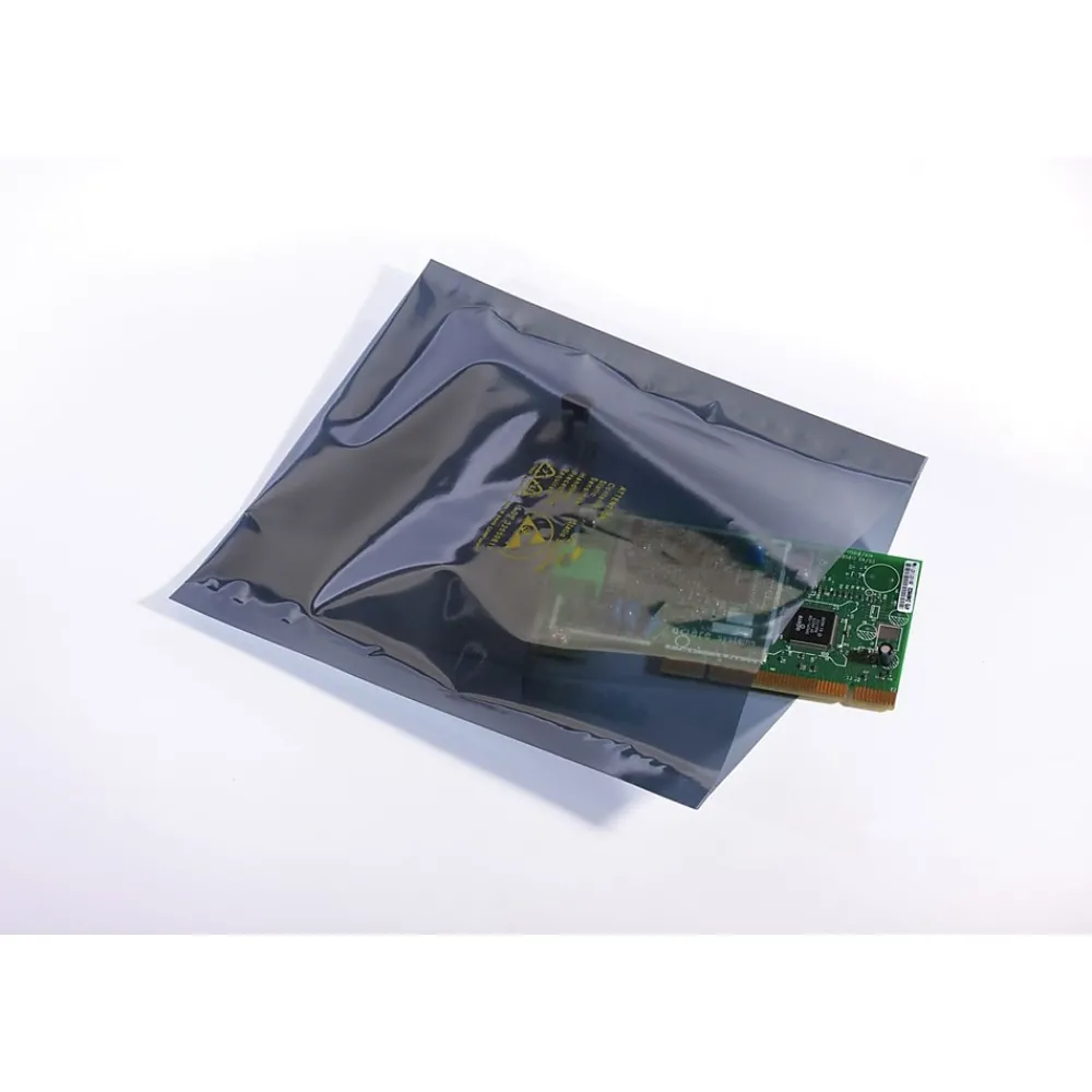 Hot SI Products 4" x 6" Static Shielding Layflat Poly Bags, 3 Mil, Clear, 100/Carton (4105)