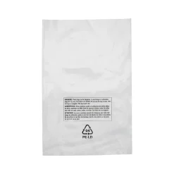 Laddawn 22" x 24" Suffocation Warning Layflat Poly Bags, 2 Mil, Clear, 500/Carton (16145)