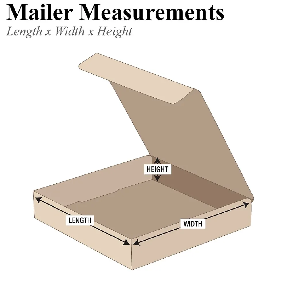 Best Partners Brand 8" x 6" x 2" Corrugated Mailers, 50/Bundle (M862K)
