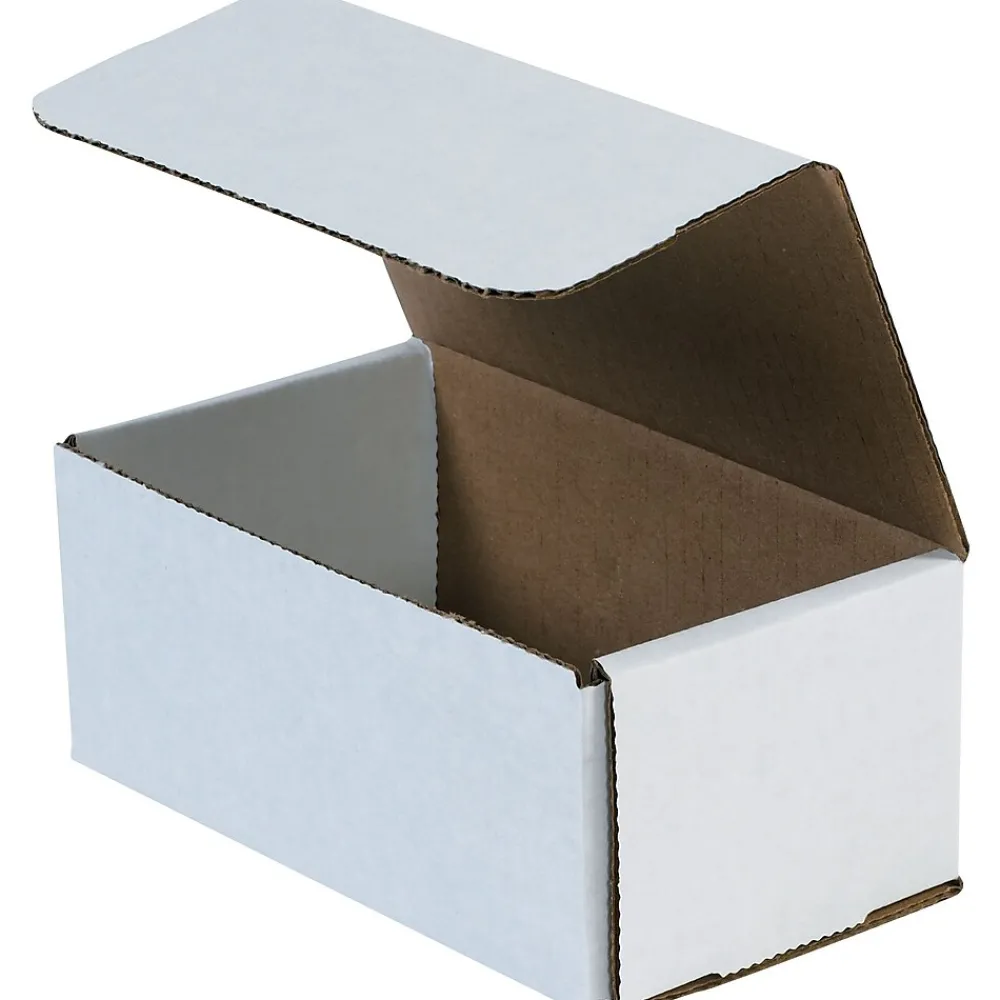Clearance Staples 9" x 6" x 5", Corrugated Mailers, White, 50/Bundle (M965)