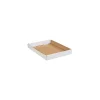 Clearance Unbranded 15" x 12" x 1.75" Corrugated Trays, 32 ECT, White, 50/Bundle (15122CTW)