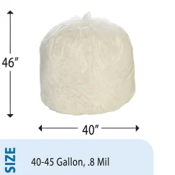 Envision LLDPE 40-45 Gallon Industrial Trash Bag, 40" x 48", Low Density, 0.8 mil, Clear, 125 Bags/BX (8105015171362)<AbilityOne Sale