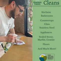 Natural All-Purpose Cleaner, Peppermint Scent, 25 Fl Oz., 6/Carton (AG14-ST-6)<Absolute Green Clearance