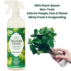 Natural Multipurpose Cleaner, Peppermint Scent, 25 Fl Oz., 2/Pack (PEPALL-2PK)<Absolute Green