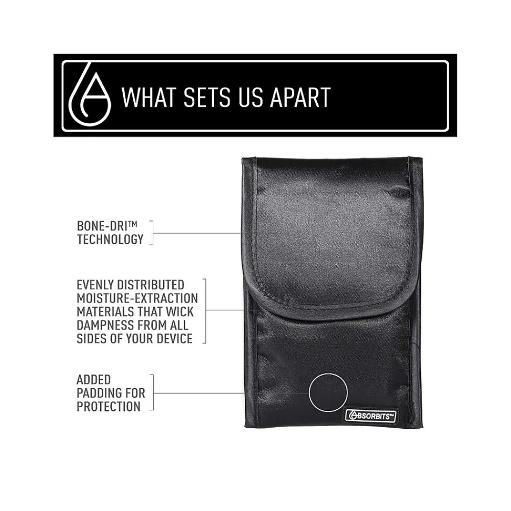 Absorbits Wet Phone Black Rescue Pouch for Most Smartphones (AP100BL)