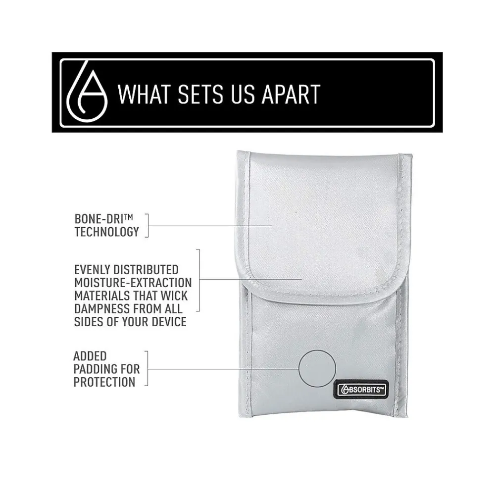 Absorbits Wet Phone Silver Rescue Pouch for Most Smartphones (AP100SL)