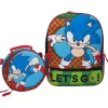Accessory Innovations Kids' 2-Piece Sonic The Hedgehog Backpack Set, Medium, Multicolor (B24SH58499-ST)