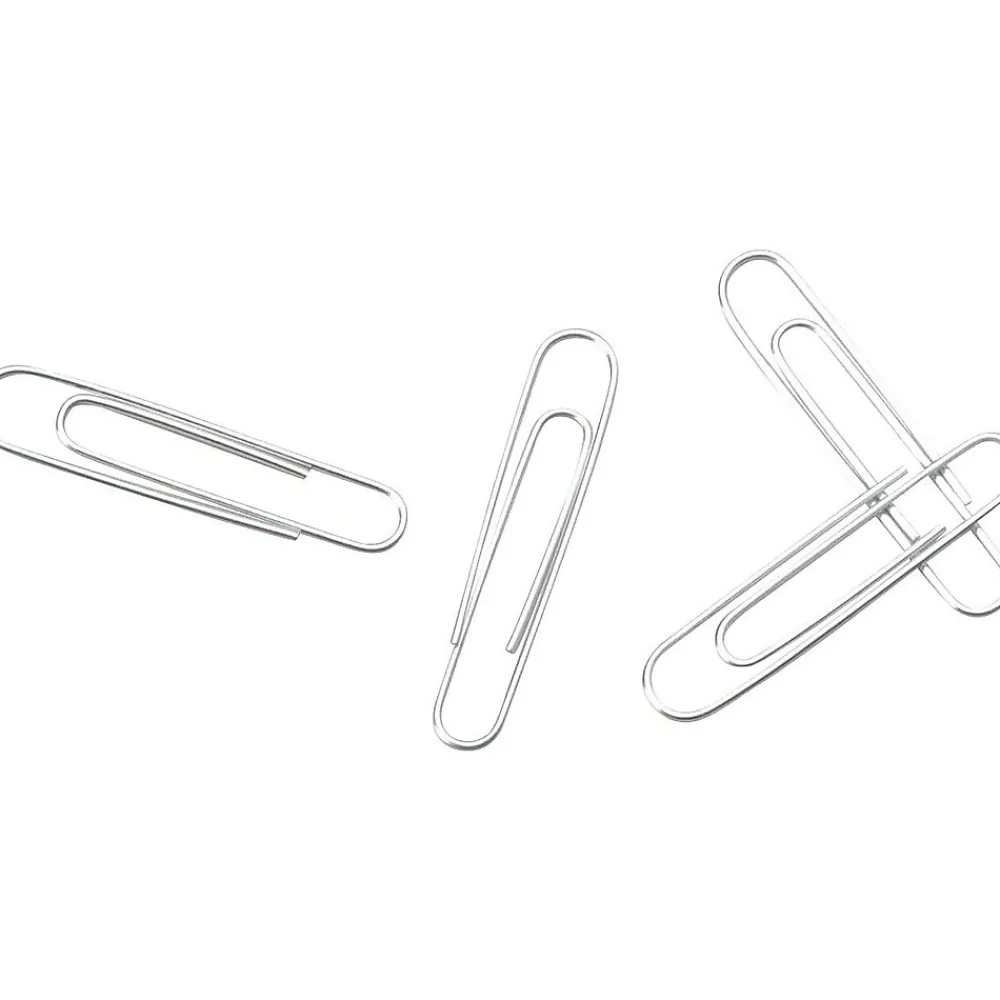 Clips & Fasteners|ACCO #3 Economy Paper Clips, Silver, 100/Box, 10 Boxes/Pack (72320)