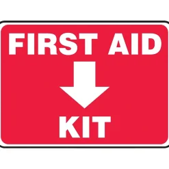 Accuform Safety Sign, First Aid Kit, 7" X 10", Adhesive Vinyl (MFSD506VS)