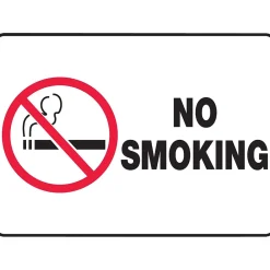Accuform Safety Sign, No Smoking, 10" X 14", Adhesive Vinyl (MSMK948VS)