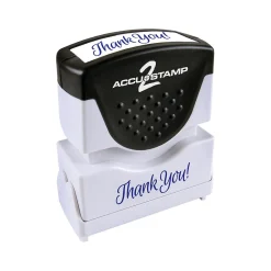 Stamps & Stamp Pads|Accu-Stamp Pre-Inked Stamp, "Thank You!", Blue Ink (035672)