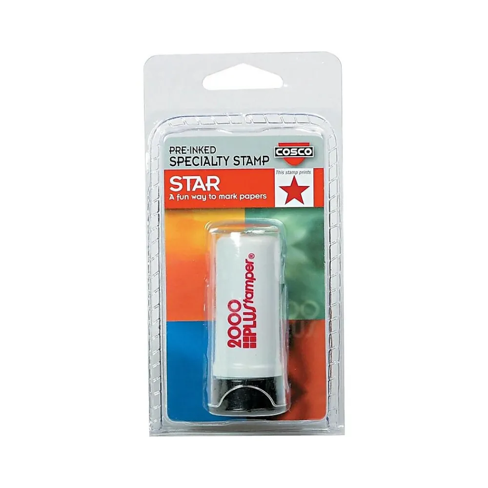 Stamps & Stamp Pads|Accu-Stamp Pre-Inked Stamp, Star, Red Ink (030726)