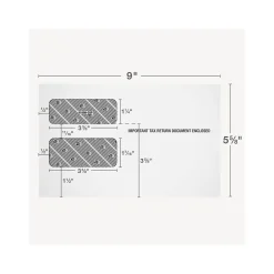 Outlet Adams 2024 Self-Seal Security-Tinted Double-Window 1099 Tax Envelope, 9