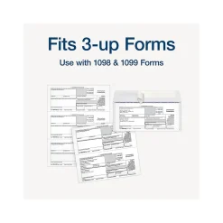 Clearance Adams 2024 Self-Seal Security-Tinted Double-Window 1099 Tax Envelope, 8.75