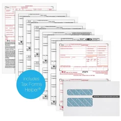Tax Forms*Adams 2024 W-2 6-Part Laser/Inkject Tax Forms with Envelopes and software, 50/pack (LW2625Q)