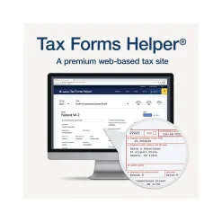 Tax Forms*Adams 2024 W-2 Tax Form with Self-Seal Envelopes and Access to Tax Forms Helper, 6-Part, 2-Up, Copy A, 1, B, C, 2, D, 12/Pack