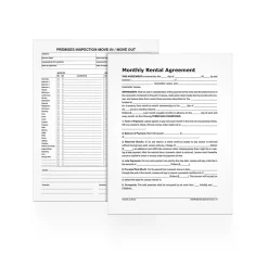 Business Forms*Adams Carbon Rental Applications, 8.5