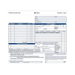 Business Forms*Adams 3-Part Carbonless Auto Repairs, 8.5"L x 7.44"W, 50 Sets/Book (GT3870)