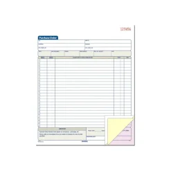 Business Forms*Adams 3-Part Carbonless Purchase Order, 10.69"L x 8.38"W, 50 Sets/Book (TC8131)