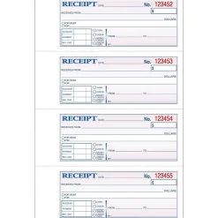 Accounting & Record Journals*Adams 3-Part Carbonless Receipt Book, 10.88" x 7.63", 100 Sets/Book (TC1182)