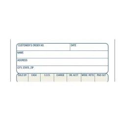 Business Forms*Adams 3-Part Carbonless Sales Orders, 7.19"L x 3.34"W, 50 Sets/Book (TC3705)